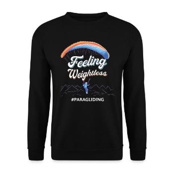 Sentez-vous en apesanteur - parapente - Sweat-shirt Unisexe - noir - Devant - Alina (178cm) & Michal (187cm)