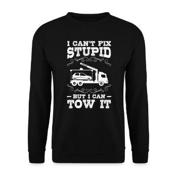 Je peux remorquer la stupidité - Sweat-shirt Unisexe - noir - Devant - Alina (178cm) & Michal (187cm)