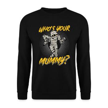 Wer Ist Deine Mumie - Ägyptologe - Unisex Pullover - Schwarz - Vorne - Alina (178cm) & Michal (187cm)