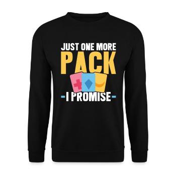 Nur Noch Eine Packung - Versprochen - Sammelkarte - Unisex Pullover - Schwarz - Vorne - Alina (178cm) & Michal (187cm)
