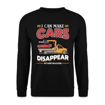 I can make cars disappear - Unisex Sweatshirt - black - Front - Alina (178cm) & Michal (187cm)