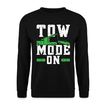 Tow Mode On - Tow Trucker - Unisex Sweatshirt - black - Front - Alina (178cm) & Michal (187cm)