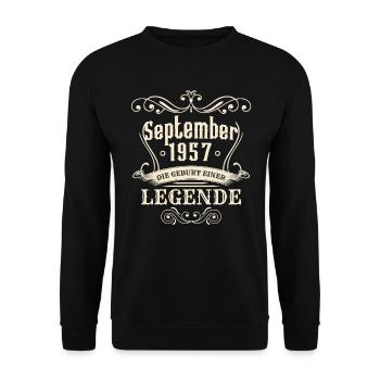 Septembre 1957 - La naissance d’une légende - Sweat-shirt Unisexe - noir - Devant - Alina (178cm) & Michal (187cm)