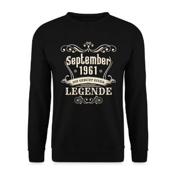 Septembre 1961 - La naissance d’une légende - Sweat-shirt Unisexe - noir - Devant - Alina (178cm) & Michal (187cm)