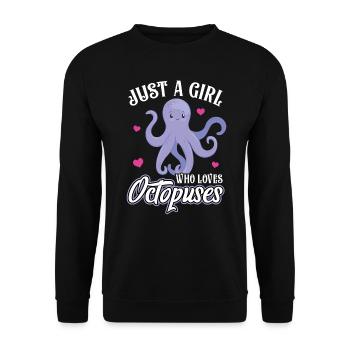 Ein Oktopus Kann 8 Personen Gleichzeitig Schlagen - Unisex Pullover - Schwarz - Vorne - Alina (178cm) & Michal (187cm)