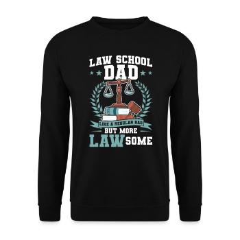 Papa de la faculté de droit - comme un père normal, mais - Sweat-shirt Unisexe - noir - Devant - Alina (178cm) & Michal (187cm)