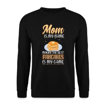 Mom makes the best pancakes - Unisex Sweatshirt - black - Front - Alina (178cm) & Michal (187cm)
