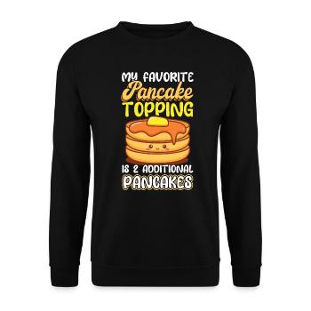 Favourite Pancake Topping – Pancake Maker - Unisex Sweatshirt - black - Front - Alina (178cm) & Michal (187cm)