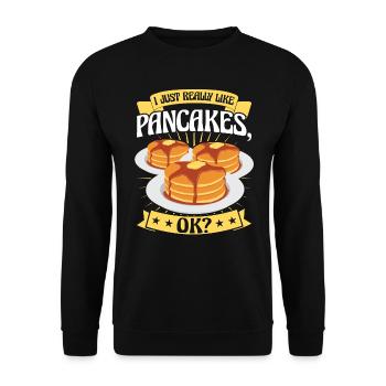 J’aime beaucoup les crêpes - Sweat-shirt Unisexe - noir - Devant - Alina (178cm) & Michal (187cm)