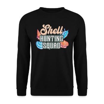 Escouade de chasse aux coquillages - Muschel - Sweat-shirt Unisexe - noir - Devant - Alina (178cm) & Michal (187cm)