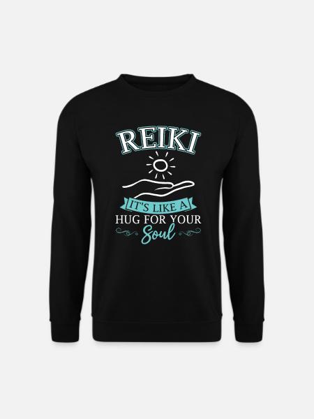 Reiki – Es Ist Wie Eine Umarmung Für Deine Seele - Unisex Pullover - Schwarz