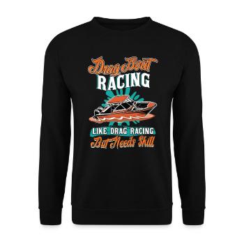 Course de dragster - comme les courses de dragsters, mais nécessite - Sweat-shirt Unisexe - noir - Devant - Alina (178cm) & Michal (187cm)