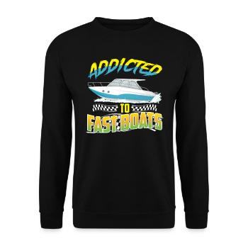 Accro aux bateaux rapides - Drag Boat Racing - Sweat-shirt Unisexe - noir - Devant - Alina (178cm) & Michal (187cm)