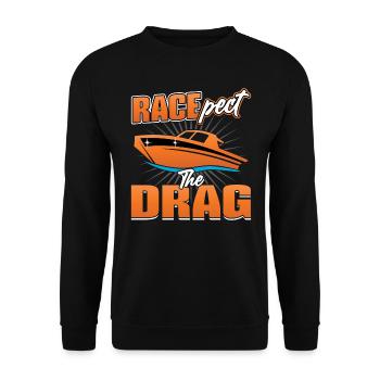Racepect The Drag - Drag-boat-rennen - Unisex Pullover - Schwarz - Vorne - Alina (178cm) & Michal (187cm)