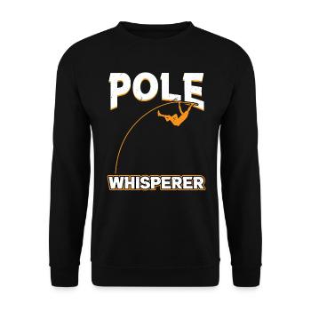 Pole Whisperer - Pole Jumping - Unisex Sweatshirt - black - Front - Alina (178cm) & Michal (187cm)