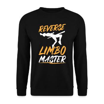 Reverse Limbo Master - Polspringen - Unisex Pullover - Schwarz - Vorne - Alina (178cm) & Michal (187cm)