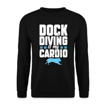 Dock-tauchen Ist Mein Cardio - Unisex Pullover - Schwarz - Vorne - Alina (178cm) & Michal (187cm)