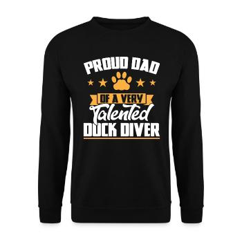 Fier père d’un chien très talentueux - Sweat-shirt Unisexe - noir - Devant - Alina (178cm) & Michal (187cm)