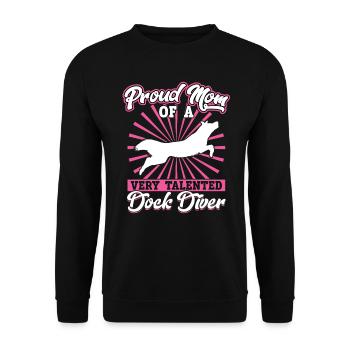 Fière maman d’un plongeur de quai très talentueux - Sweat-shirt Unisexe - noir - Devant - Alina (178cm) & Michal (187cm)