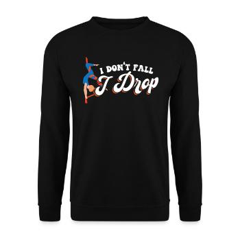 Je ne tombe pas je tombe - Aerialist - Sweat-shirt Unisexe - noir - Devant - Alina (178cm) & Michal (187cm)