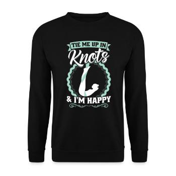 Tie Me Up In Knots - Aerialist - Unisex Sweatshirt - black - Front - Alina (178cm) & Michal (187cm)