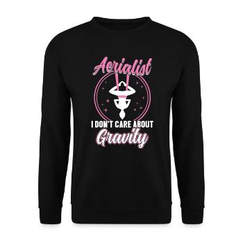 Je ne me soucie pas de la gravité - Aerialist - Sweat-shirt Unisexe - noir - Devant - Alina (178cm) & Michal (187cm)