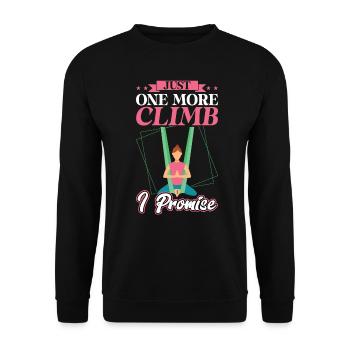 Just One More Climb - Aerialist - Unisex Pullover - Schwarz - Vorne - Alina (178cm) & Michal (187cm)