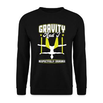 Gravity And I Disagree - Aerialist - Unisex Sweatshirt - black - Front - Alina (178cm) & Michal (187cm)