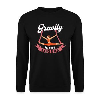 Gravity Is For Losers - Aerialist - Unisex Sweatshirt - black - Front - Alina (178cm) & Michal (187cm)