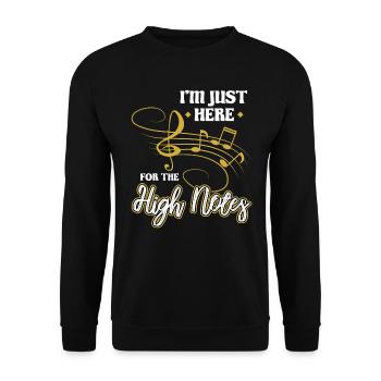 I'm Just Here For The High Notes - Opera Singer - Unisex Sweatshirt - black - Front - Alina (178cm) & Michal (187cm)