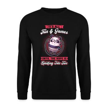 The Rope Is Splitting Into Two - Jump Rope - Unisex Sweatshirt - black - Front - Alina (178cm) & Michal (187cm)