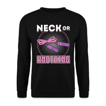 Neck Or Knothing - Jump Rope - Unisex Pullover - Schwarz - Vorne - Alina (178cm) & Michal (187cm)