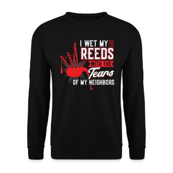 J’ai mouillé mes roseaux avec les larmes de mes voisins - Sweat-shirt Unisexe - noir - Devant - Alina (178cm) & Michal (187cm)