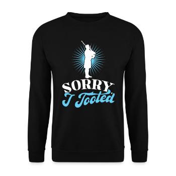 Sorry I Tooted - Bagpiper - Unisex Pullover - Schwarz - Vorne - Alina (178cm) & Michal (187cm)
