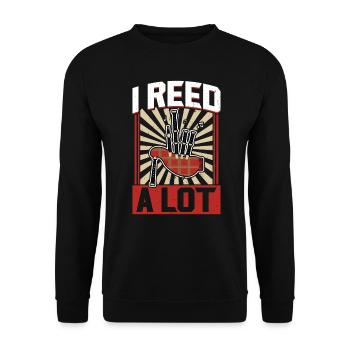 I Reed A Lot - Bagpiper - Unisex Sweatshirt - black - Front - Alina (178cm) & Michal (187cm)