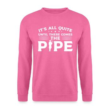 There Comes The Pipe - Cornemuse - Sweat-shirt Unisexe - rose - Devant