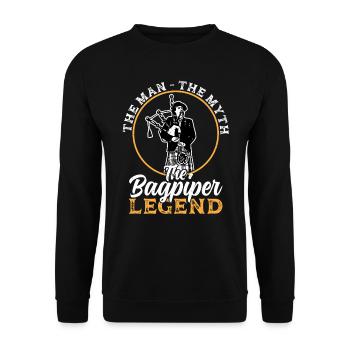 La légende du joueur de cornemuse - Cornemuse - Sweat-shirt Unisexe - noir - Devant - Alina (178cm) & Michal (187cm)