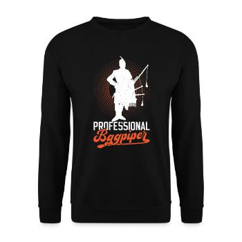 Professional Bagpiper - Unisex Pullover - Schwarz - Vorne - Alina (178cm) & Michal (187cm)