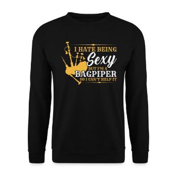 Je suis un joueur de cornemuse - Sweat-shirt Unisexe - noir - Devant - Alina (178cm) & Michal (187cm)