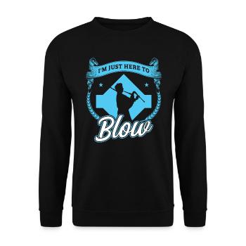 Je suis juste là pour souffler - Bagpiper - Sweat-shirt Unisexe - noir - Devant - Alina (178cm) & Michal (187cm)