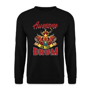 Awesome On The Drum - Dragon Boat - Unisex Sweatshirt - black - Front - Alina (178cm) & Michal (187cm)