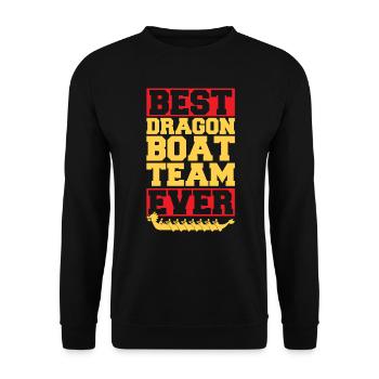 Best Dragon Boat Team Ever - Unisex Pullover - Schwarz - Vorne - Alina (178cm) & Michal (187cm)