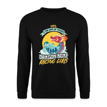 Je suis une fille de course de bateaux-dragons - Sweat-shirt Unisexe - noir - Devant - Alina (178cm) & Michal (187cm)