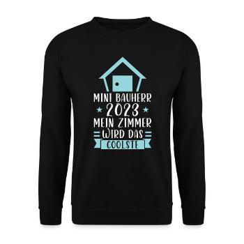 Constructeur junior 2023 Devis cérémonie d’achèvement maison de rêve - Sweat-shirt Unisexe - noir - Devant - Alina (178cm) & Michal (187cm)
