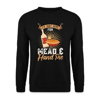 I'm Just Here For Mead And Hand Pie - Ren Faire - Unisex Sweatshirt - black - Front - Alina (178cm) & Michal (187cm)
