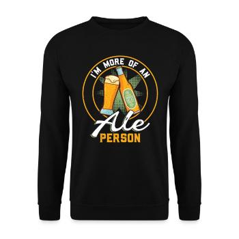 I'm More Of An Ale Person - Ren Faire - Unisex Pullover - Schwarz - Vorne - Alina (178cm) & Michal (187cm)
