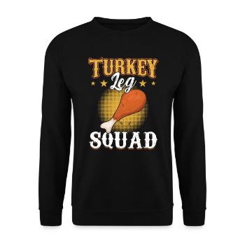 Turkey Leg Squad - Ren Faire - Unisex Pullover - Schwarz - Vorne - Alina (178cm) & Michal (187cm)