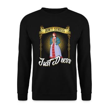 Don't Stress Just Dress - Ren Faire - Unisex Pullover - Schwarz - Vorne - Alina (178cm) & Michal (187cm)