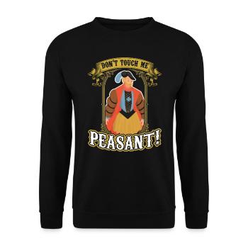 Don't Touch Me Peasant - Ren Faire - Unisex Pullover - Schwarz - Vorne - Alina (178cm) & Michal (187cm)