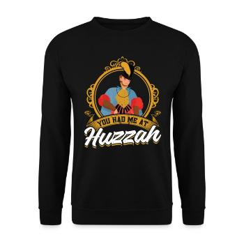 Tu m’as eu à Huzzah - Ren Faire - Sweat-shirt Unisexe - noir - Devant - Alina (178cm) & Michal (187cm)